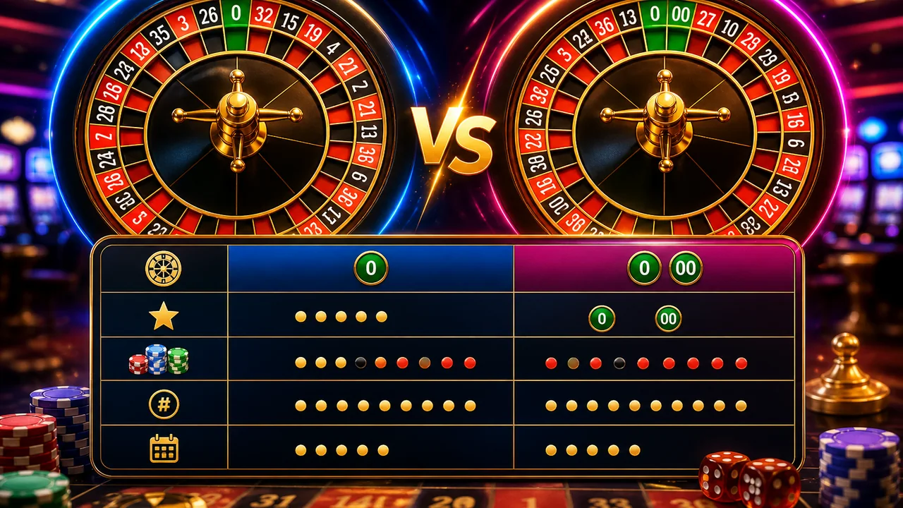 Một hay hai ô đặc biệt? Cách 12bet so sánh roulette một số không và hai số không