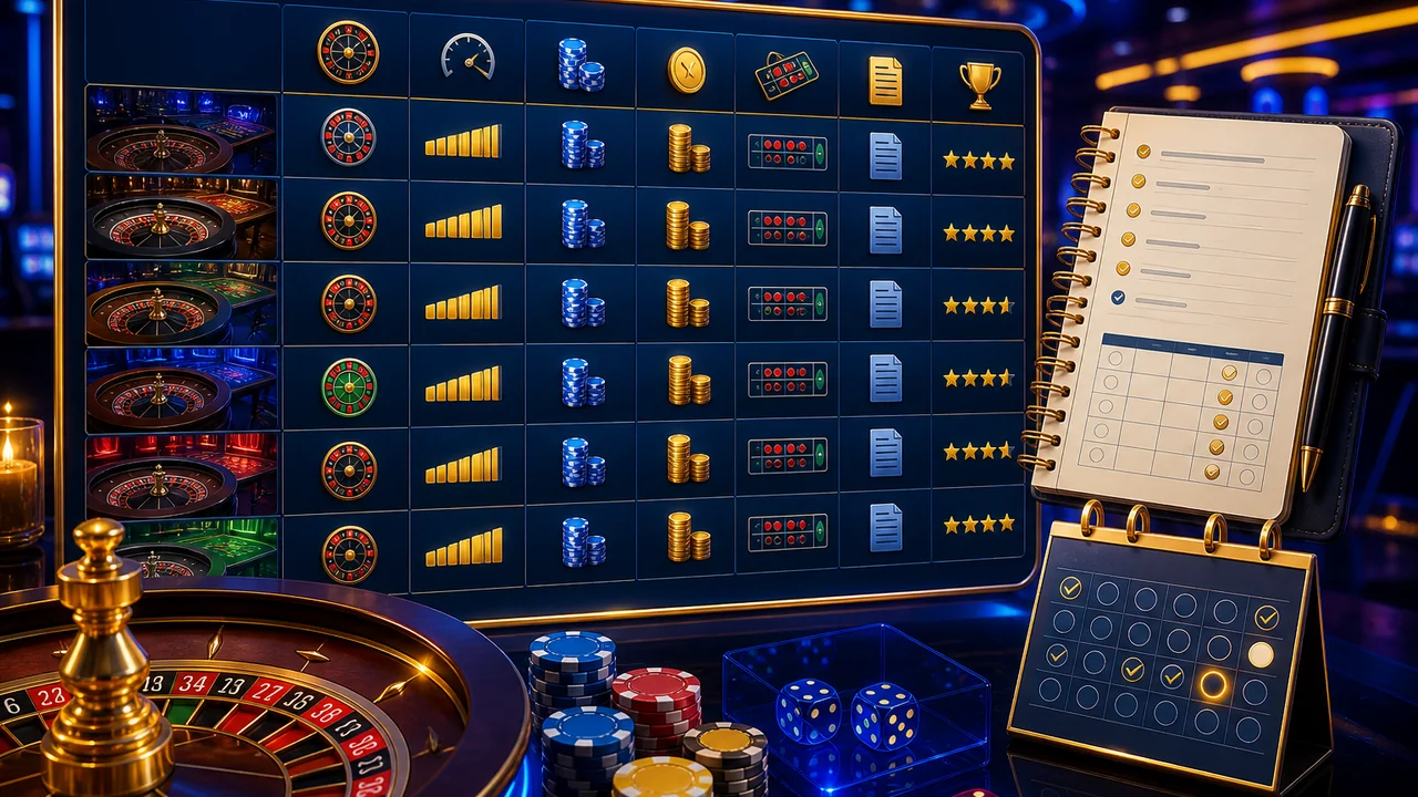 Checklist chọn bàn roulette trực tuyến: cách chấm điểm 12bet trước mỗi phiên