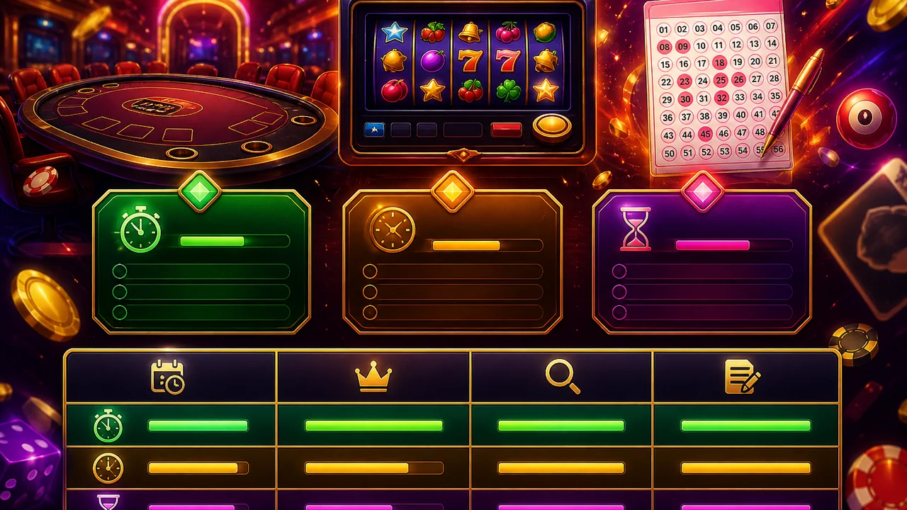 Chọn nhịp chơi theo phiên: ma trận so sánh định dạng 12bet